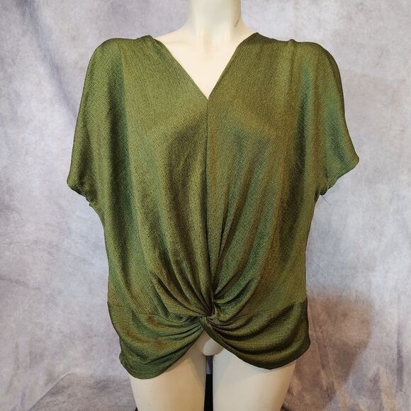Fyve Elegant Olive Green Women's Top Size Large - Picture 2 of 5
